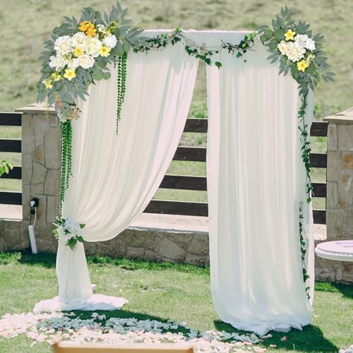 Yellow White Artificial Arch Flowers for Wedding Arch Decor, alternate view 6