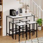 Yongchuang 5 Piece Bar Table and Chairs Set, 36" Hightop Table with Stools, alternate view 4