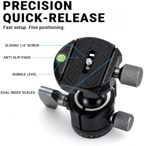 YUANYU Low Profile Camera Tripod Ball Head with Arca-Swiss, alternate view 4