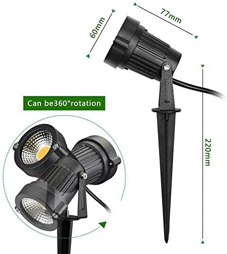 Z LED Landscape Lights,5W Outdoor Pathway Garden Yard Spotlight, IP65 Waterproof Garden Floodlight, Outdoor, alternate view 3