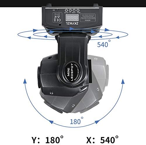 ZKYMZL 30W LED Stage Lighting with DMX512 & Sound Control - 8 Colors + Color-Split Effect, 8 Gobos, Moving Head, alternate